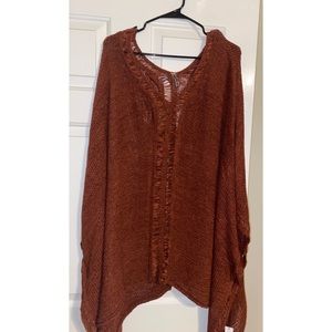 NWT. 2X. Forever 21 Swim Coverup. Brick red.